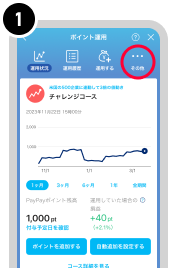 ポイント運用ホームでその他をタップ