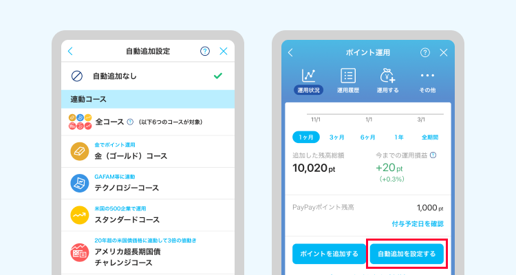 PayPayポイント運用⾃動追加機能 | PPSCインベストメントサービス